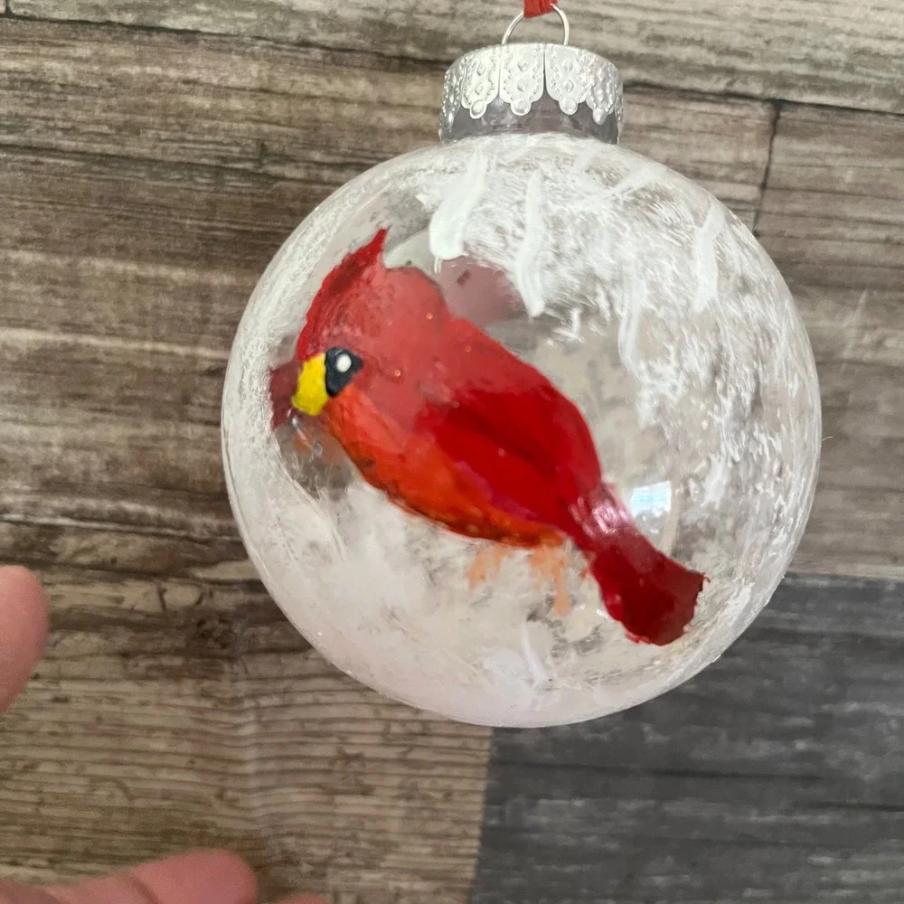 Biltmore Estate Limited Edition Cardinal Hand Painted Glass Christmas Ornament